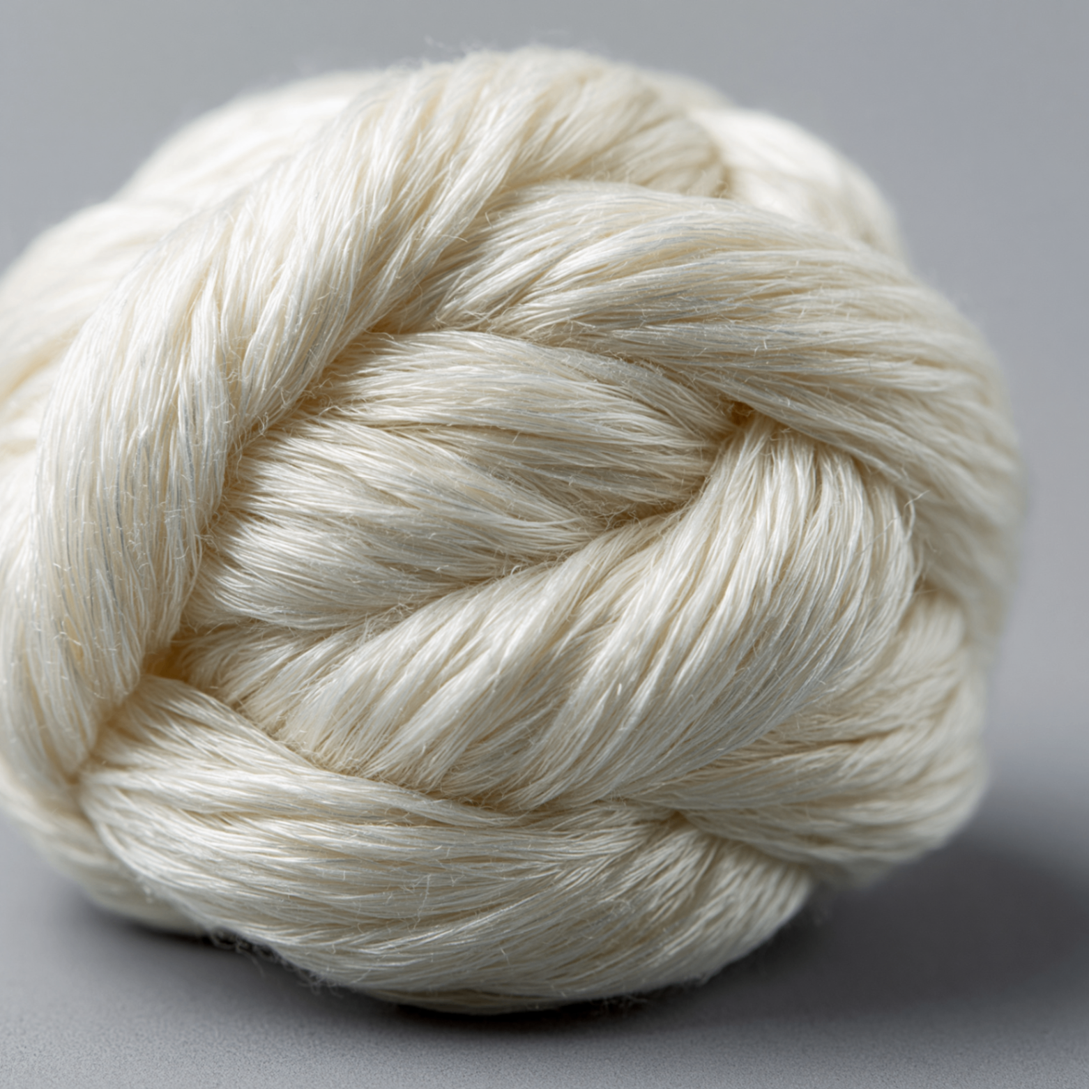 Soft white viscose fiber tuft